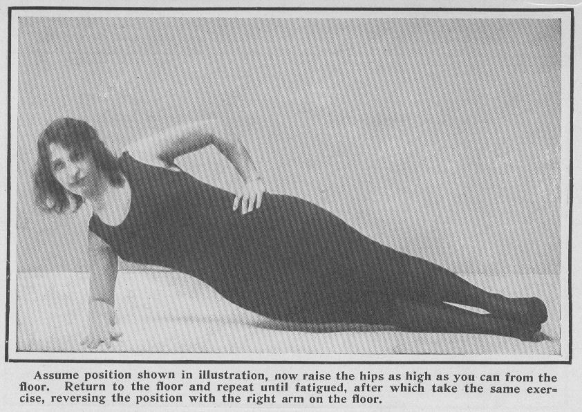 woman exercising lateral abdominal muscles