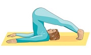 Illustration of the plow pose