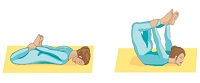 Yoga: The Bow Pose illustrated.
